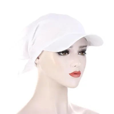Women Classic Turban Hat Solid Color Outdoor Brim Sunshade Hats Female  Fashion Square Scarf Cap Soft Headscarf Baseball Cap