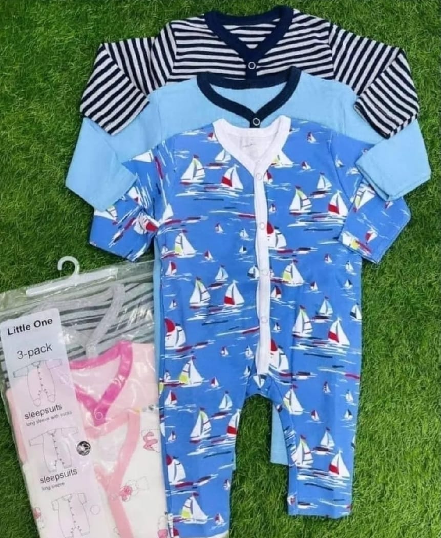3 Piece Set Baby Rompers for Spring & Autumn Newborn Baby Clothing Summer and Winter  Soft & Cozy Rompers for Boys & Girls