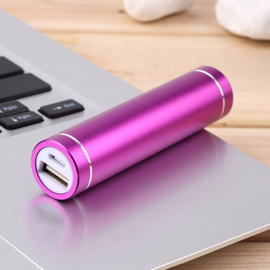 Mini USB Mobile Power Bank Charger Pack Box Battery Case for 1x 18650 Battery-rose red