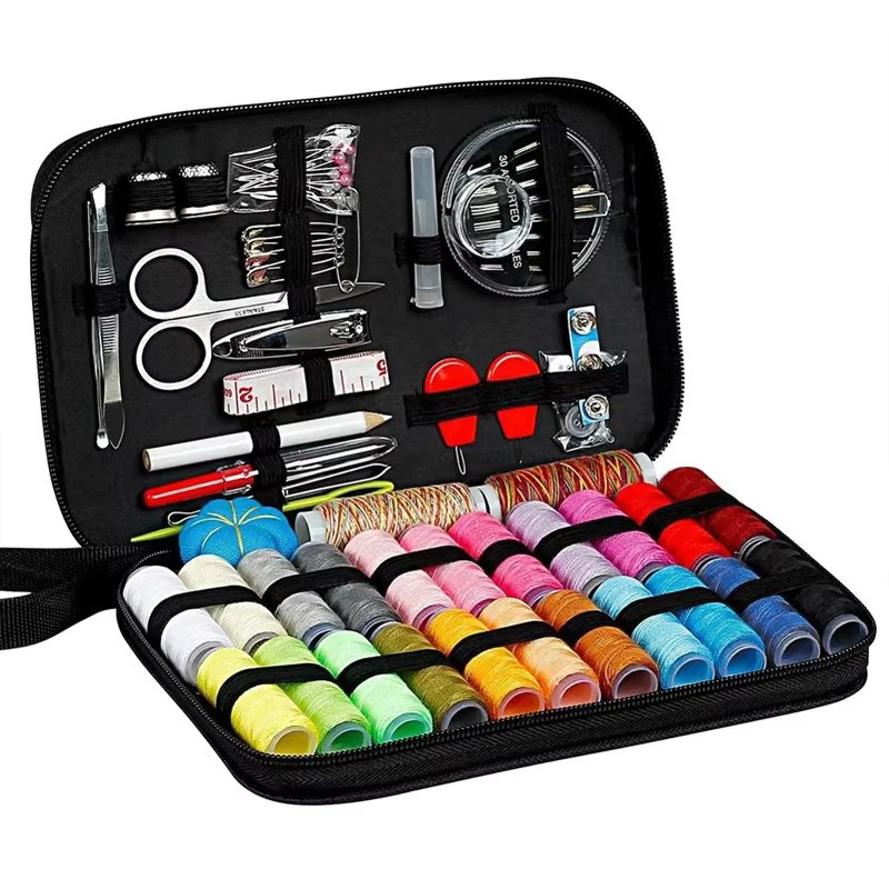 98Pcs Sewing Kit with Portable Bag, Sewing Supplies and Sewing Accessories, Including 24 Color Threads, Scissors, Measure Tape, Seam Ripper, Needles, Button, Basic Home Hand Sewing Repair Kits