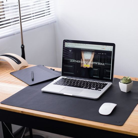 Laptop Matt 13x30 inches Large Mouse pad | Desk Matt, Computer Table Protector Matt | Multi use Synthetic Leather Matt| Large Mousepad