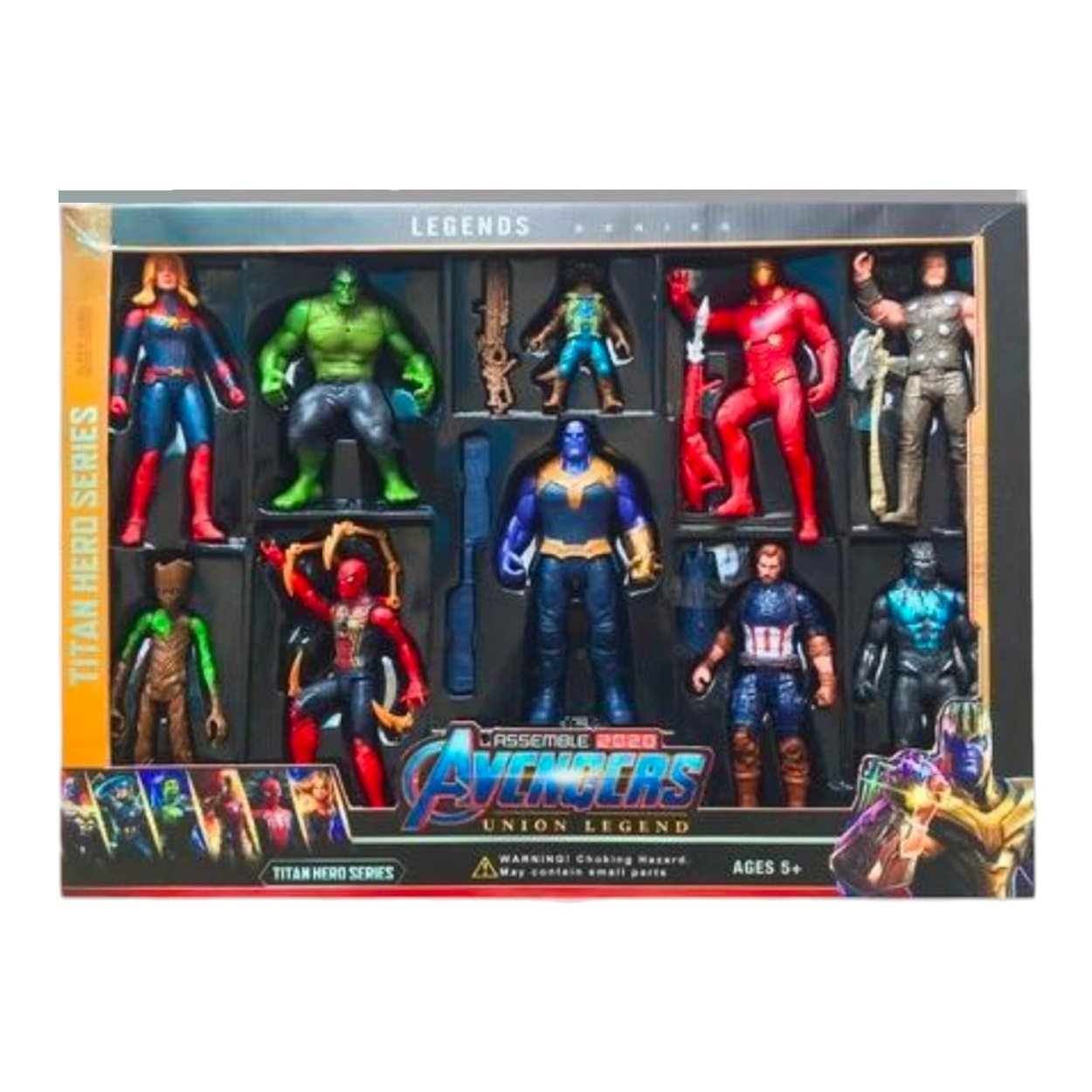 Avengers Assemble Endgame 10 Action Figures Set Toys with Weapons