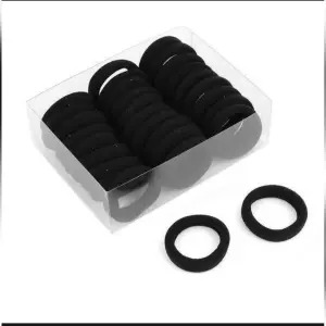 White and Black Hair Ponies Pack of 50 for Girls and Women