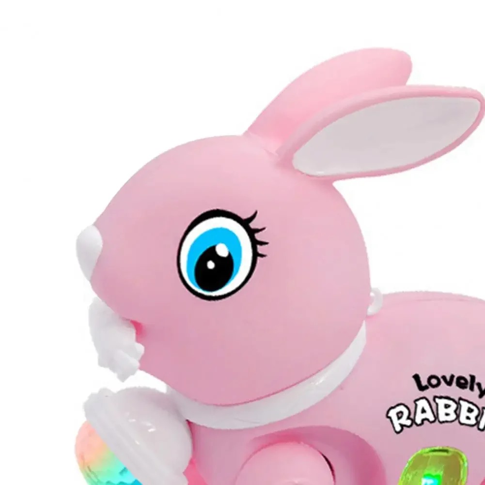 Electric Bunny Rabbit Plush Toy with Music & LED Perfect Birthday Gift for Girls Boys Kids