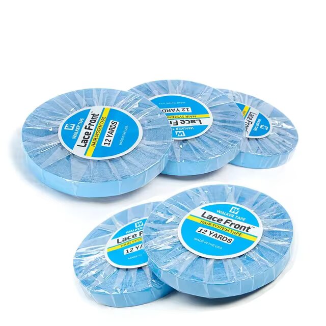 Walker Lace Front Support Tape Roll - No-Shine Blue Double-Sided Hair System Tape - 1 cm, 2 cm & 1 inch Widths, 3 to 36 Yards