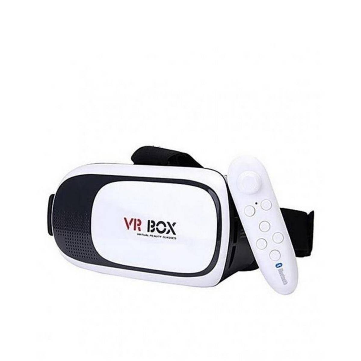 VR Box 3D Glasses With Remote - Black & White