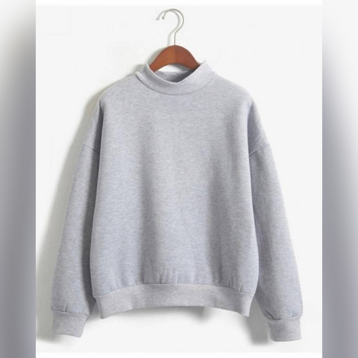 Sweatshirt 2018 Winter Casual Loose Fleece Pullover Grey
