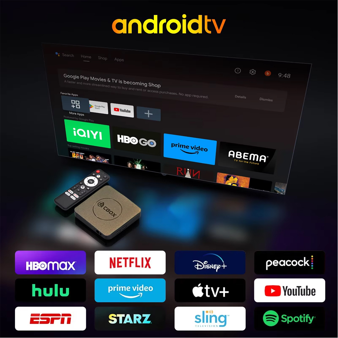 【Highly Recommended】CBOX C1000 and C1000 Pro Android TV BOX | Original 2GB RAM & 8GB ROM (Showing 8GB +128GB)| Android 15 | Bluetooth | voice Remote | Including Movies, & Webseries apps | Set top Box Smart TV by Al-Buraq Tech Zone