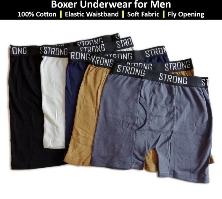 STRONG COMBED COTTON BOXER SHORTS FOR MEN BREATHABLE AND COMFORT QUALITY