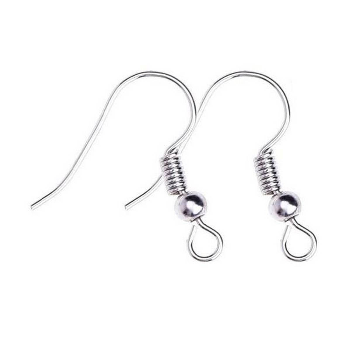 20pcs Silver color Earring Findings components Earrings Clasps Hooks Fittings DIY Jewelry Alloy Hook Earwire Accessories