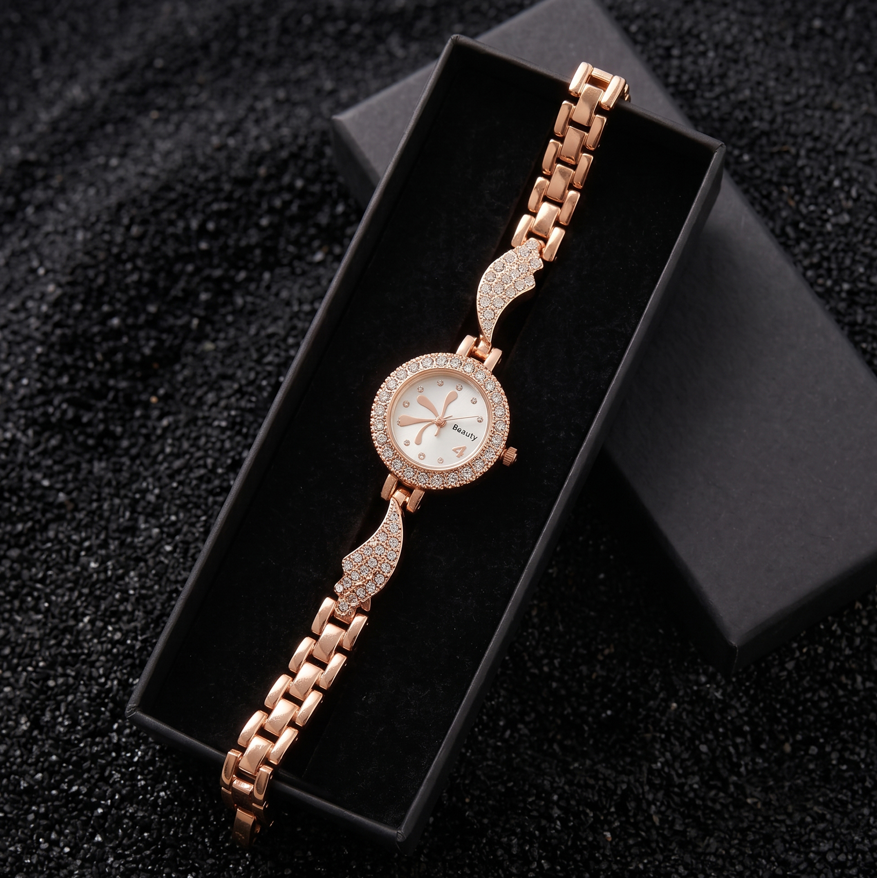 Elegant Bracelet Watch for Girls Women / Fancy Stylish Watches for Ladies Gift with Box / Round Dial and Exquisite Motifs