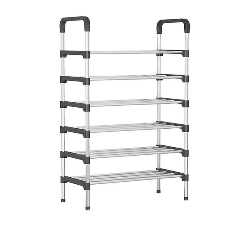 Shoe Rack Organizer - Stainless Steel Shoe Rack - Fashion Shoe Rack - Shoe Storage 5 Tiers Heavyweight Shoe Stand Rack Accessories Rack for Home and Office Durable Non Breakable Shoe Organizer Stainless Steel Layer Shoe Rack Easy Assembly