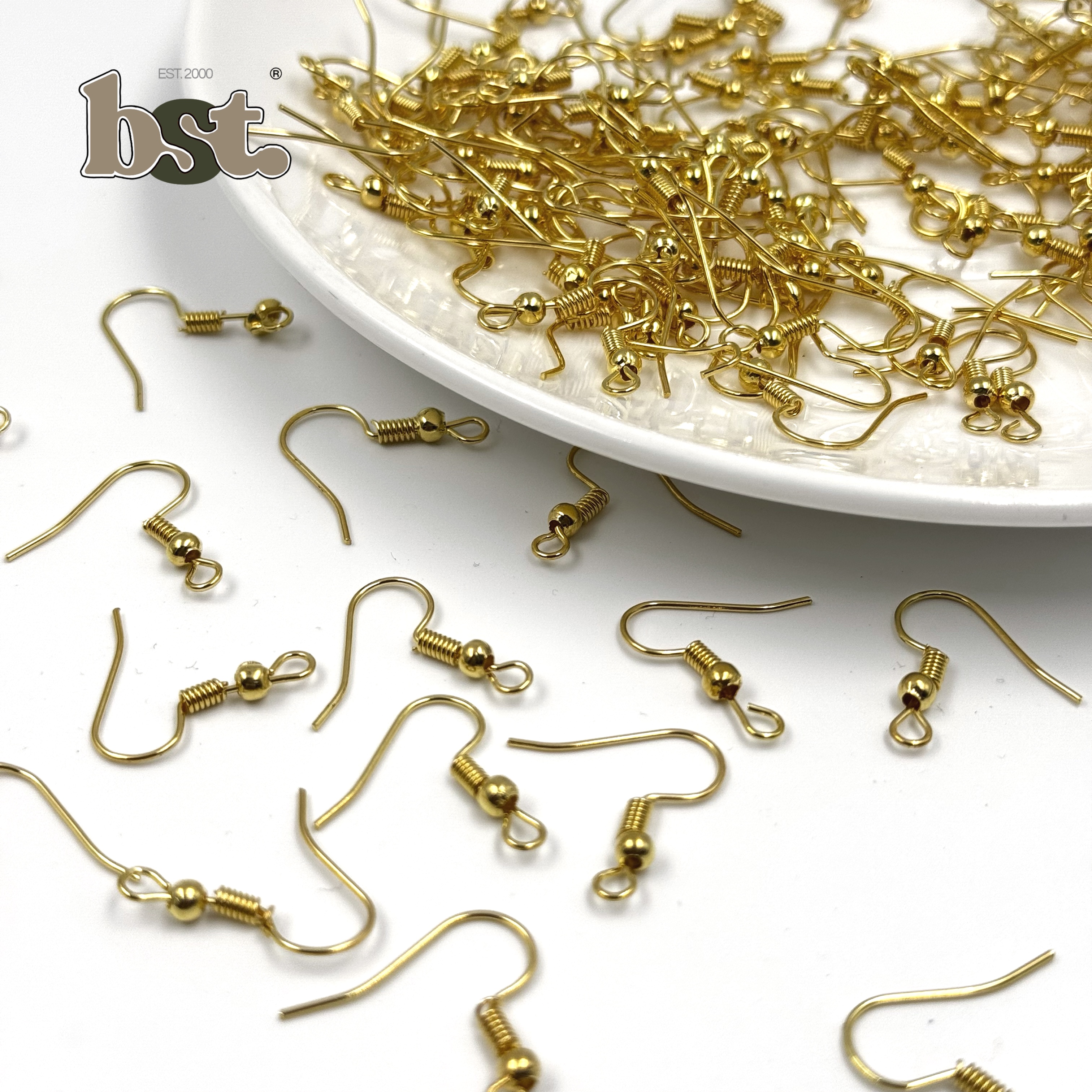 10/50/100pcs Earring Hooks Golden Silver Hooks Ear Hooks Beads Raw Material Jewellery Making Material