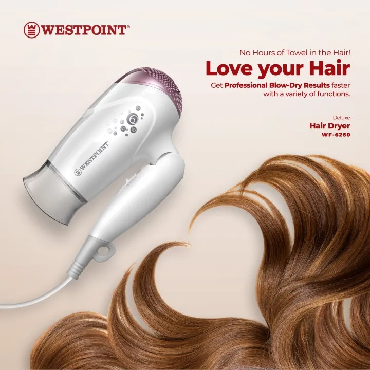Westpoint Professional Ionic Hair Dryer WF-6260 Hair Blow