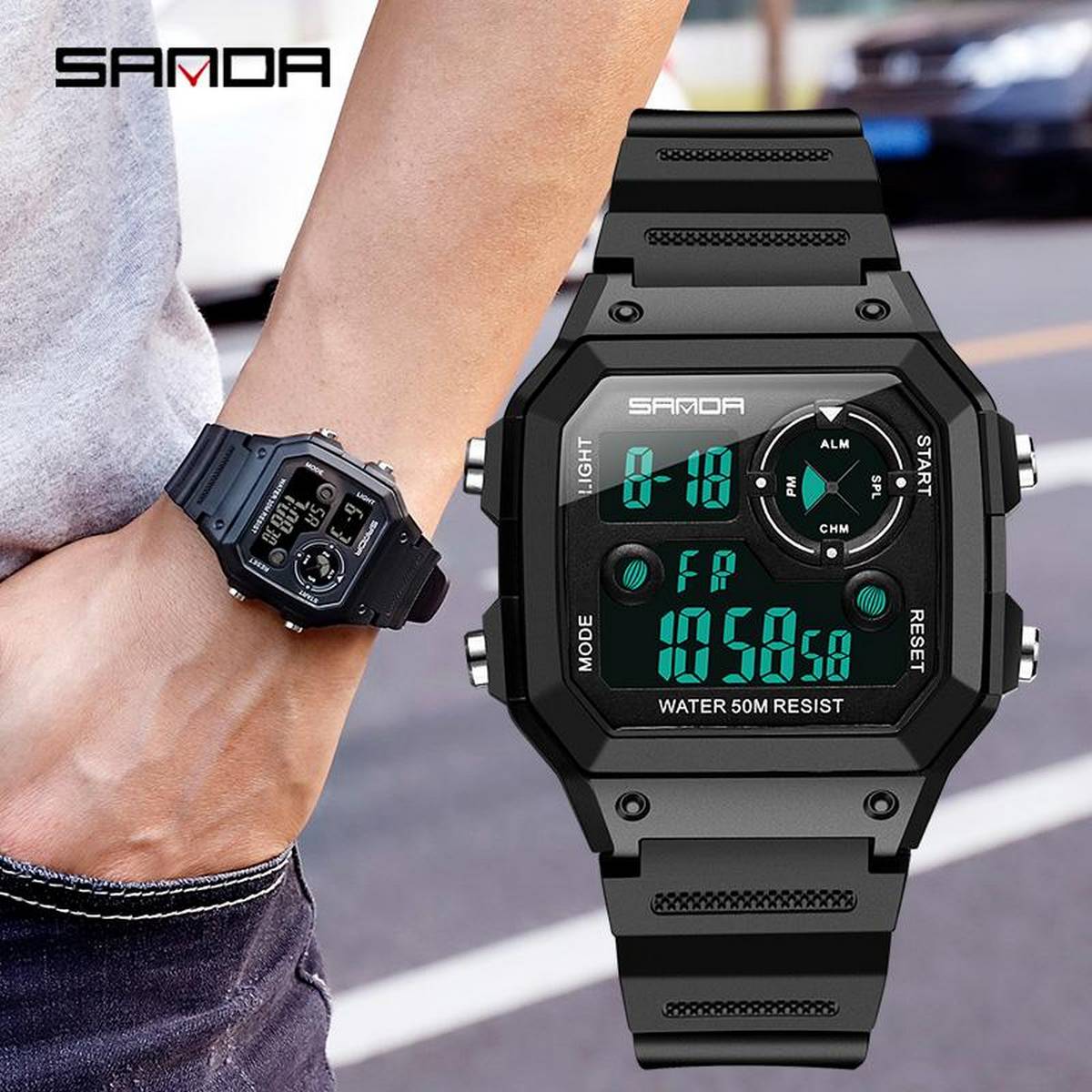 BestGO】Sanda Men Sports Watches G Style 