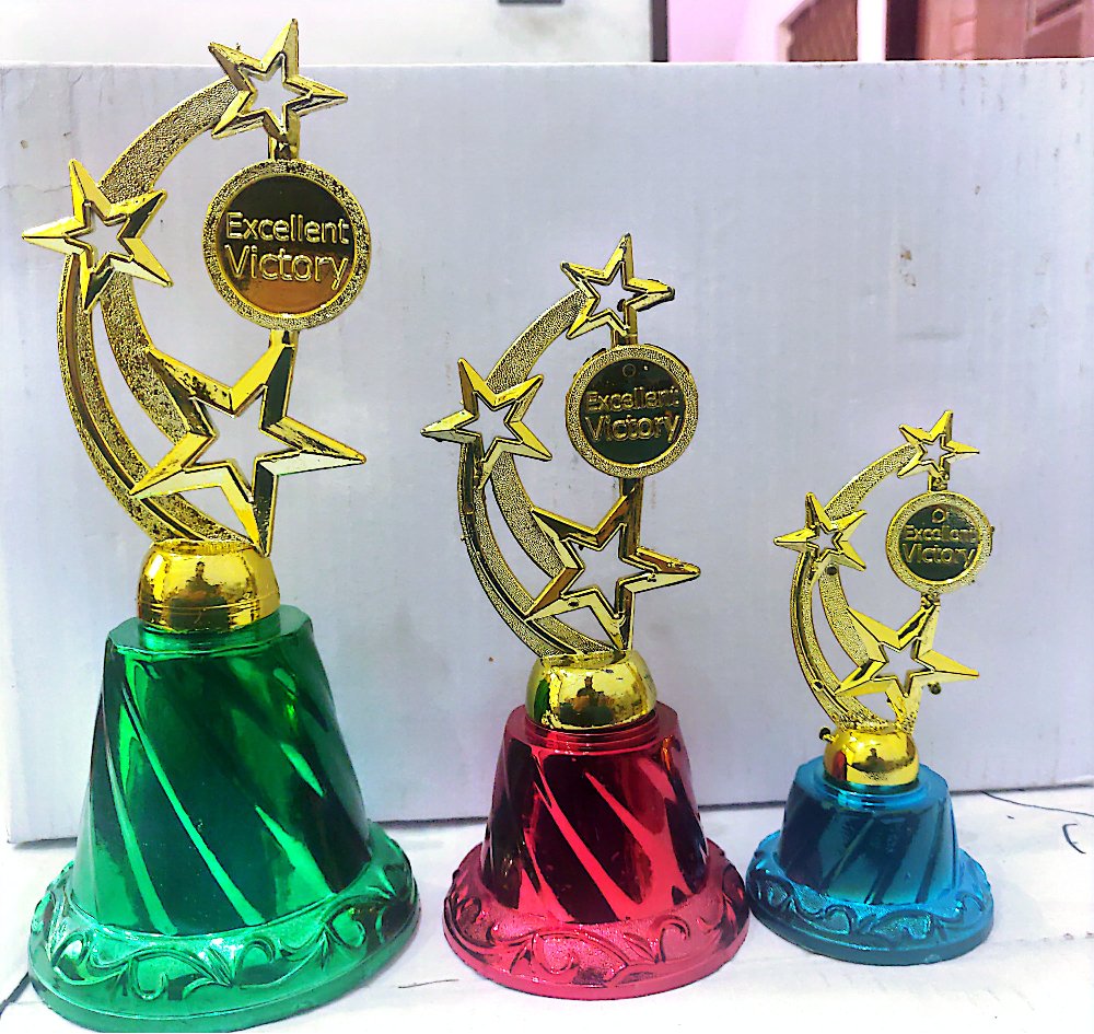 best award golden trophy cricket/football/hockey/school achievements.size is 11" ,7.5',6 inches