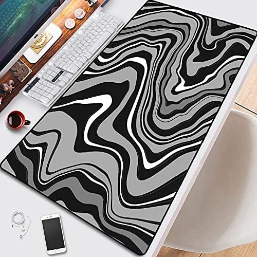 Liquid Gaming Mouse Pad XXL 800x300mm (80x30 cm) Extended Large Mouse Mat with Abstract Liquid Design, Non-Slip Rubber Base, Smooth Surface Desk Mat for PC, Laptop & Keyboard (Liquid4) - 3mm