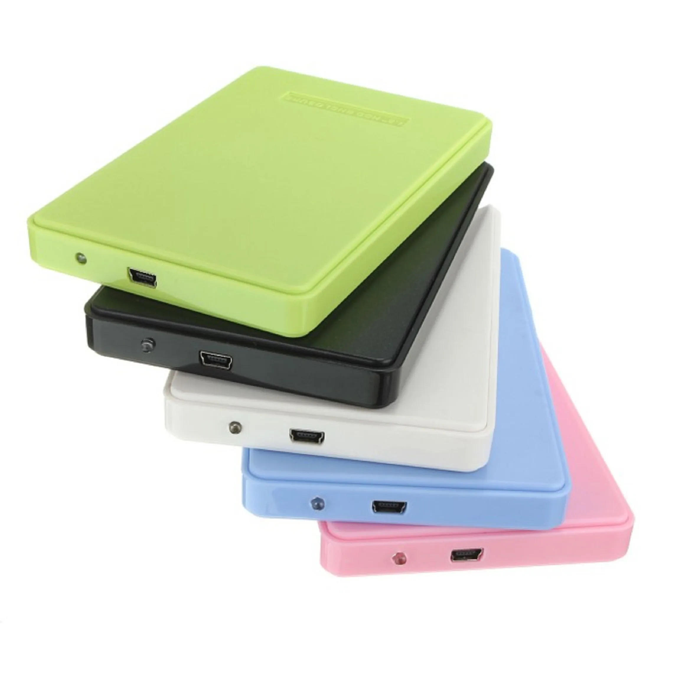 USB 2.0 Hard Disk Case 2.5 Inch HDD Plastic Body case Multi Color Laptop Hard to Portable USB HDD\SSD External Cover