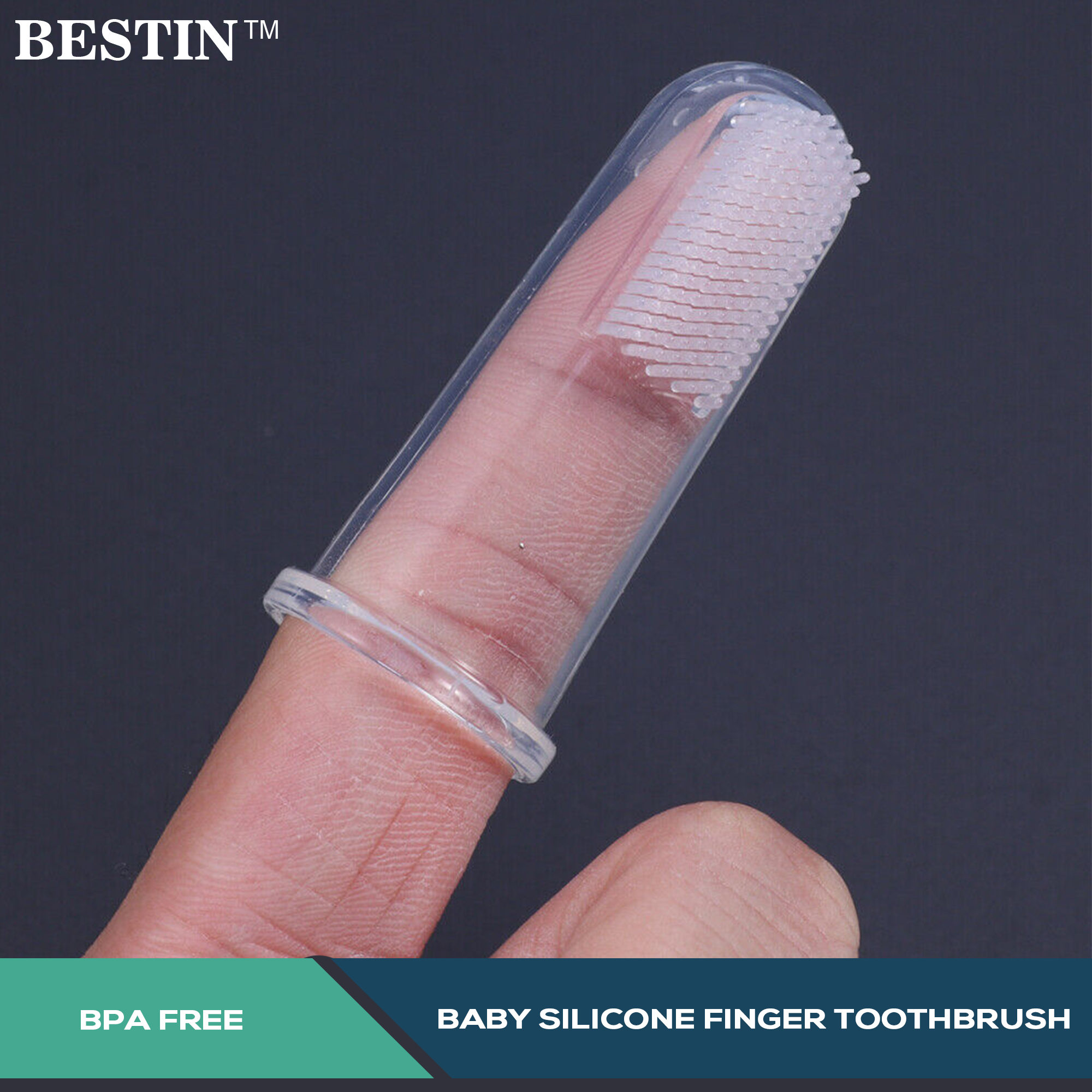 Silicone Baby Finger Toothbrush – Soft Infant Teether & Oral Care Brush, BPA-Free Food-Grade Silicone, Gentle Gum Massager for Newborns & Toddlers, Easy Grip, Safe for First Teeth Cleaning, Boil-Sterilizable, Hygienic, Travel-Friendly