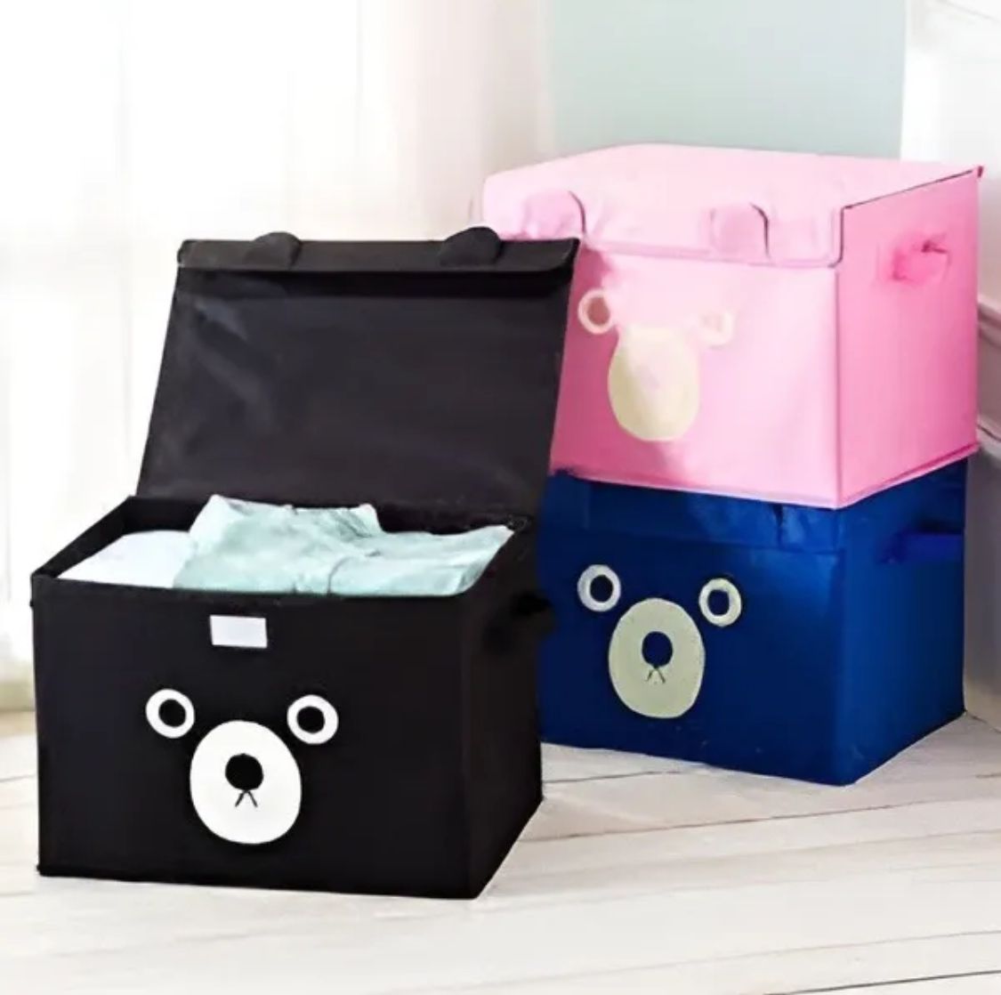 Panda Design Folding Storage Bins Quilt Basket Kid Toys Organizer Storage Boxes Cabinet Wardrobe Storage Bags Save Storage