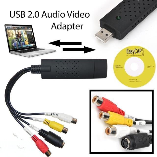 USB EasyCapture Card / Easycap Capture Card 2.0 / Easycap USB 2.0 Video Capture Device with Audio