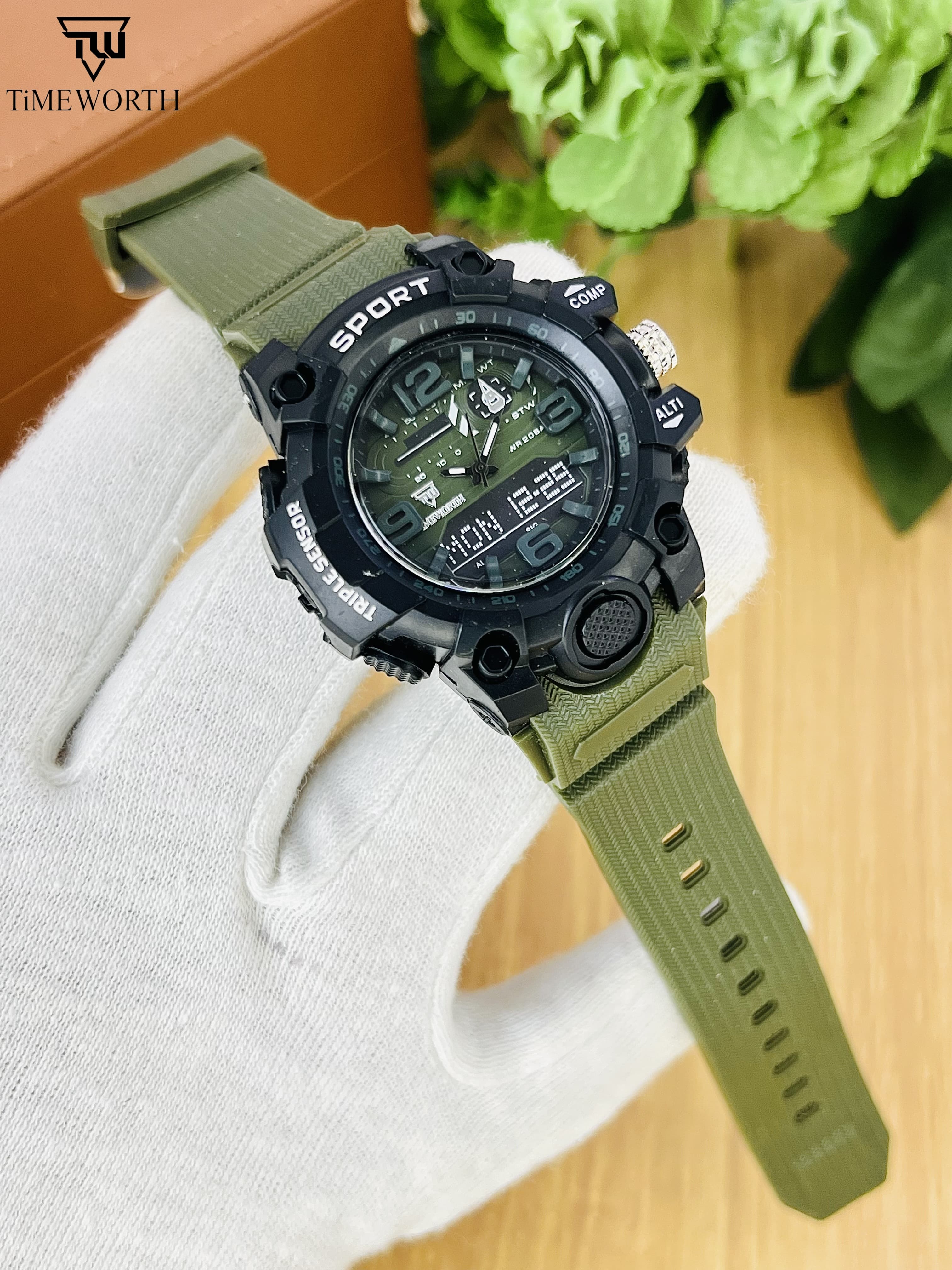 Top Collection Military Men's Digital Sports Watch For Men Waterproof with LED Back light Watch for Men With Box