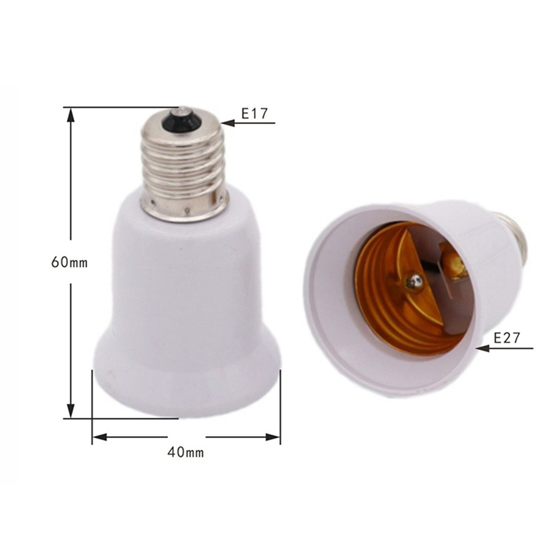 E17 Lamp Socket E17 to E27 LED Halogen CFL Light Bulb Lamp Adapter ...