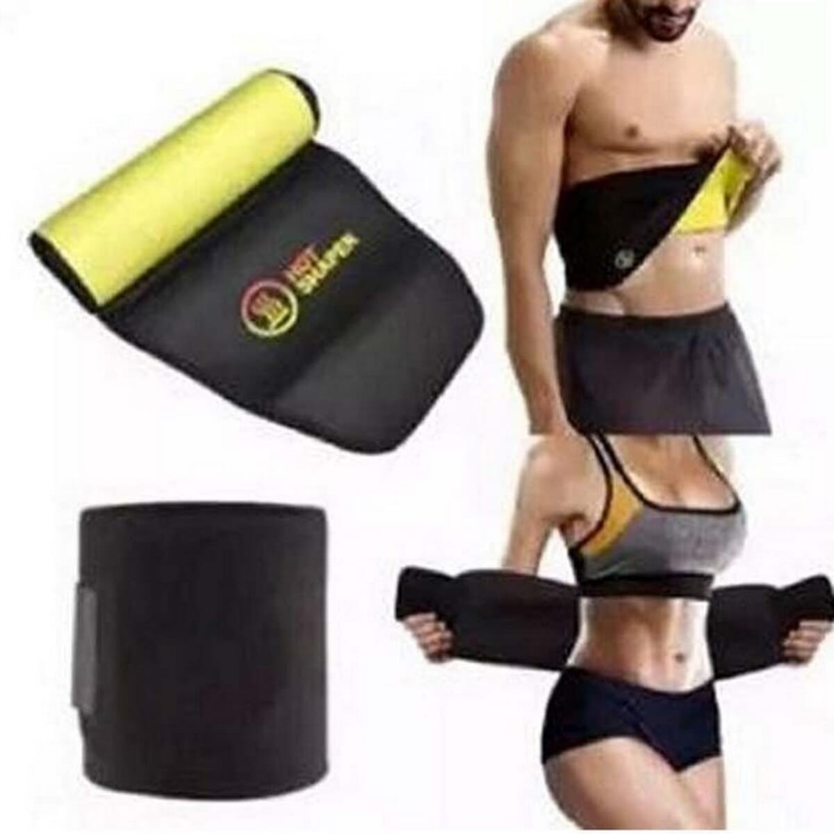 Slimming Sweet Sweat Belt Hot shaper waist trimmer Fat Reducing belt for Unisex medicated Belt for Women Men, Body Shaper Fit to All-Adjustable fitness belt fat burner tummy slimming belt for weight loss/hot shaper Premium Fitness Belt For Men & Women