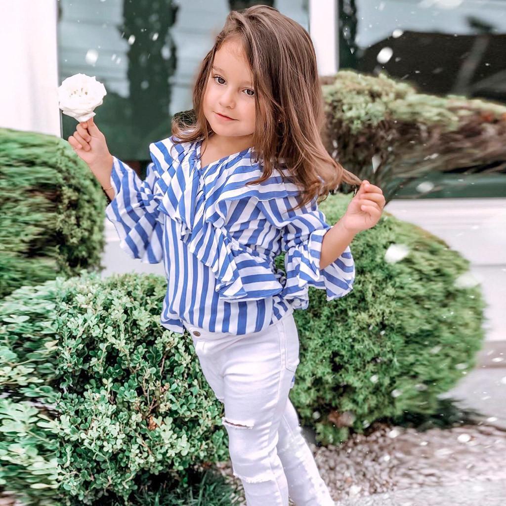 Pant Shirt Design Blue Jeans Shirt For Girl Toddler Kids Girls Outfits