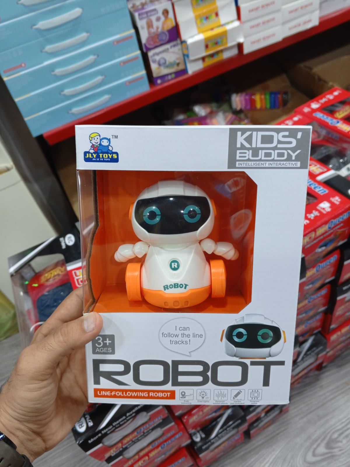 Magic Inductive Following Robot Toy | Line Tracking Smart Robot with Marker Pen | Educational STEM Learning Robot | Automatic Path Following Toy for Kids