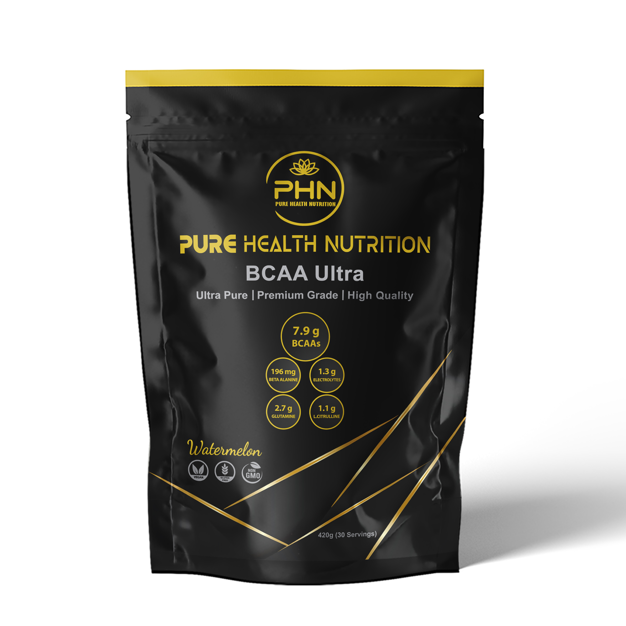 PHN BCAA Ultra Watermelon Flavour 420 g (30 Servings) - Best Intraworkout