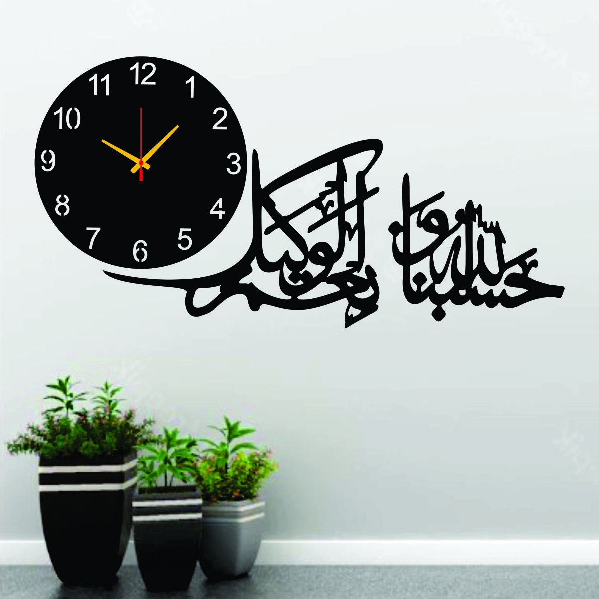 Bismilah Clock, And Butterfly Shelf,Wooden Wall Clock-3D Watch DIY Design Decoration Birds Numeral Quartz For Home Décor Living Room And Offices And For Gifts