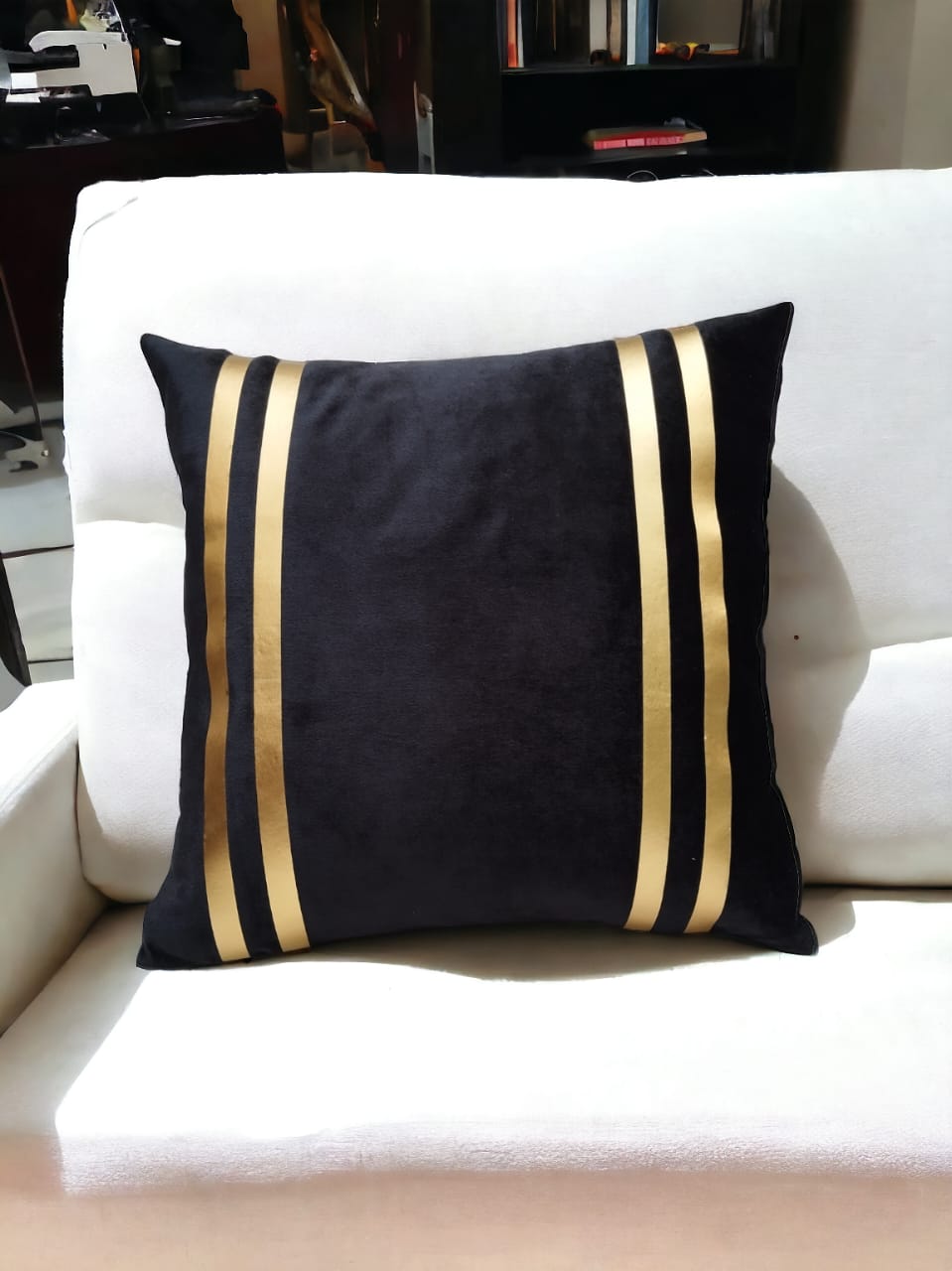 Luxury Velvet Laser Cut Sofa Cushion Cover 16x16 inches, Side Zip, Premium Velvet Design
