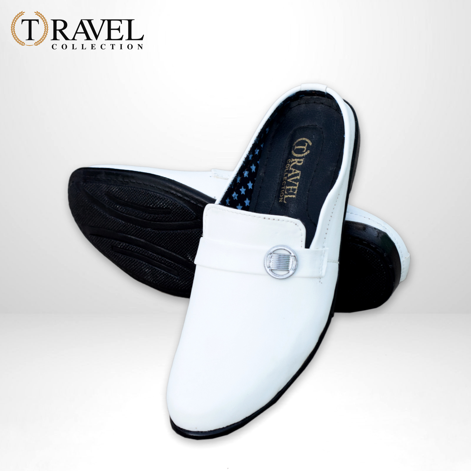 Travel Collection - Casual White Shoes - Best Quality Half Loafers Shoes for Men - White Color