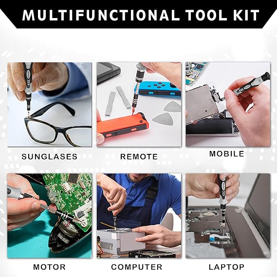 Precision Screwdriver Set, Professional Grade 115 in 1 Magnetic Repair Tool Kit for Electronics, Computer,Mobile, Laptop, Game Console, Watch, Eyeglasses, Modding, and DIY Projects