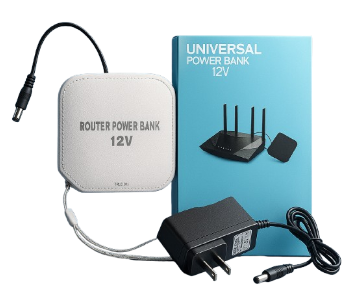 12V WiFi Router Power Bank with 4 Hours Backup – Full Automatic Mini UPS for 12V Internet Routers & ONU Devices, Uninterrupted Power Supply Battery Backup for Home