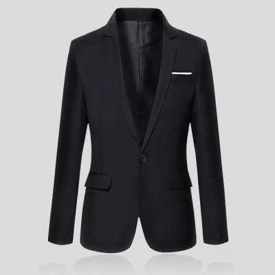 Formal Blazer Single Breasted Lapel Slim Wedding Suit Coat