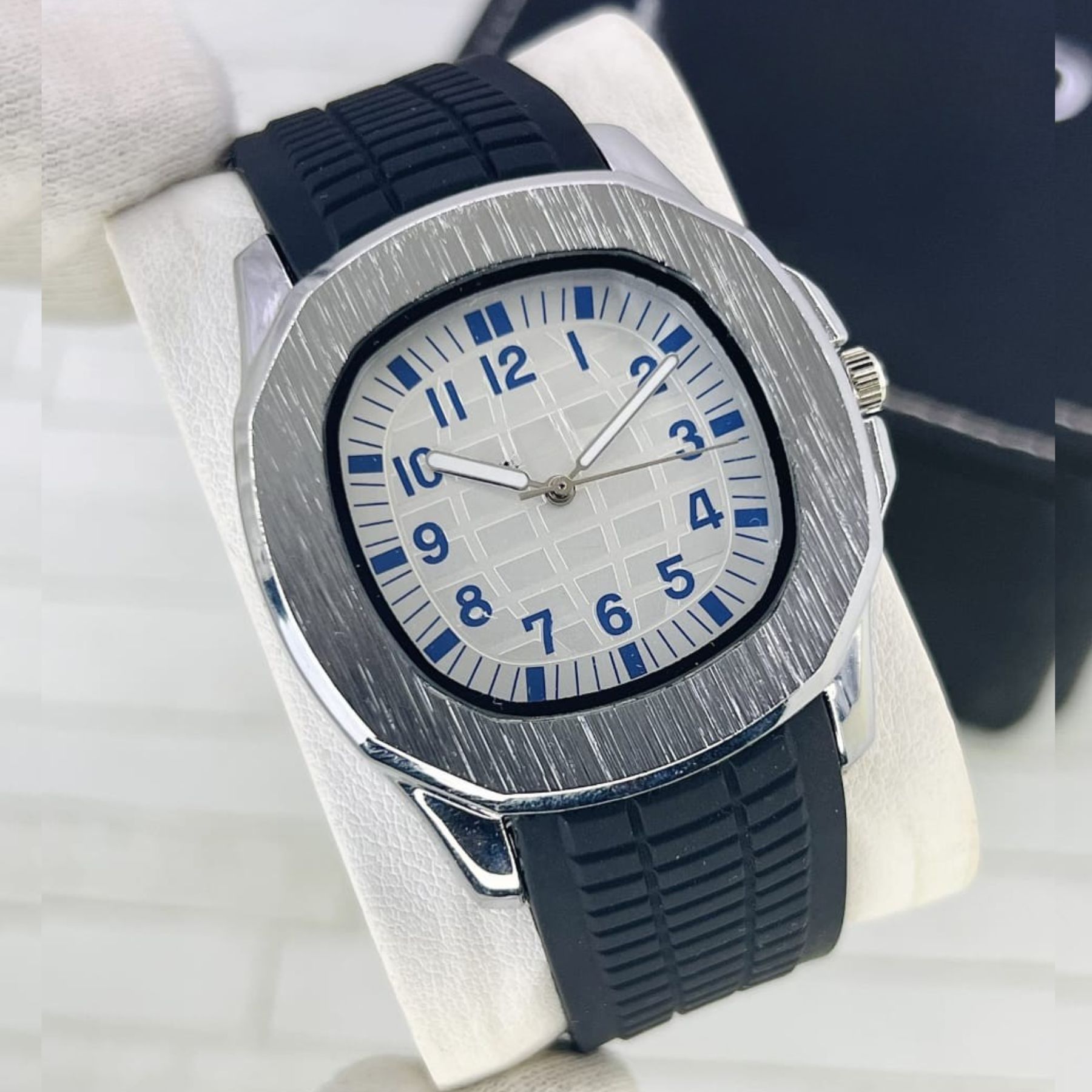 Watch For Mens Nautilus Design Rubber Strap | Watch For Girls | Watch For Men & Boys | Watch For Boys | Stylish and Durable design Perfect For Sports And Outdoor Activities Comfortable To Wear With Adjustable Strap