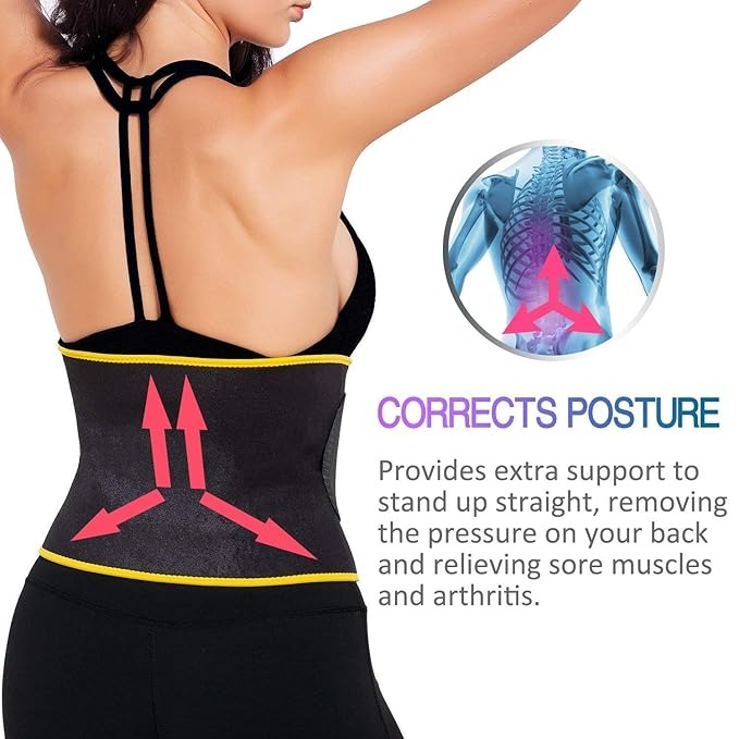 RN  Original Sweat best slimming belt Premium Waist Trimmer weight loss/Fat loss/ Fat lose/Belly/ Tummy Reducing/ Stomach Fat Burner/ Wrap Tummy Control/ Body Slim Look/ Running Travel Tummy Workout Belt/ Shape wear/ Exercise Hot Unisex Shapewear free siz