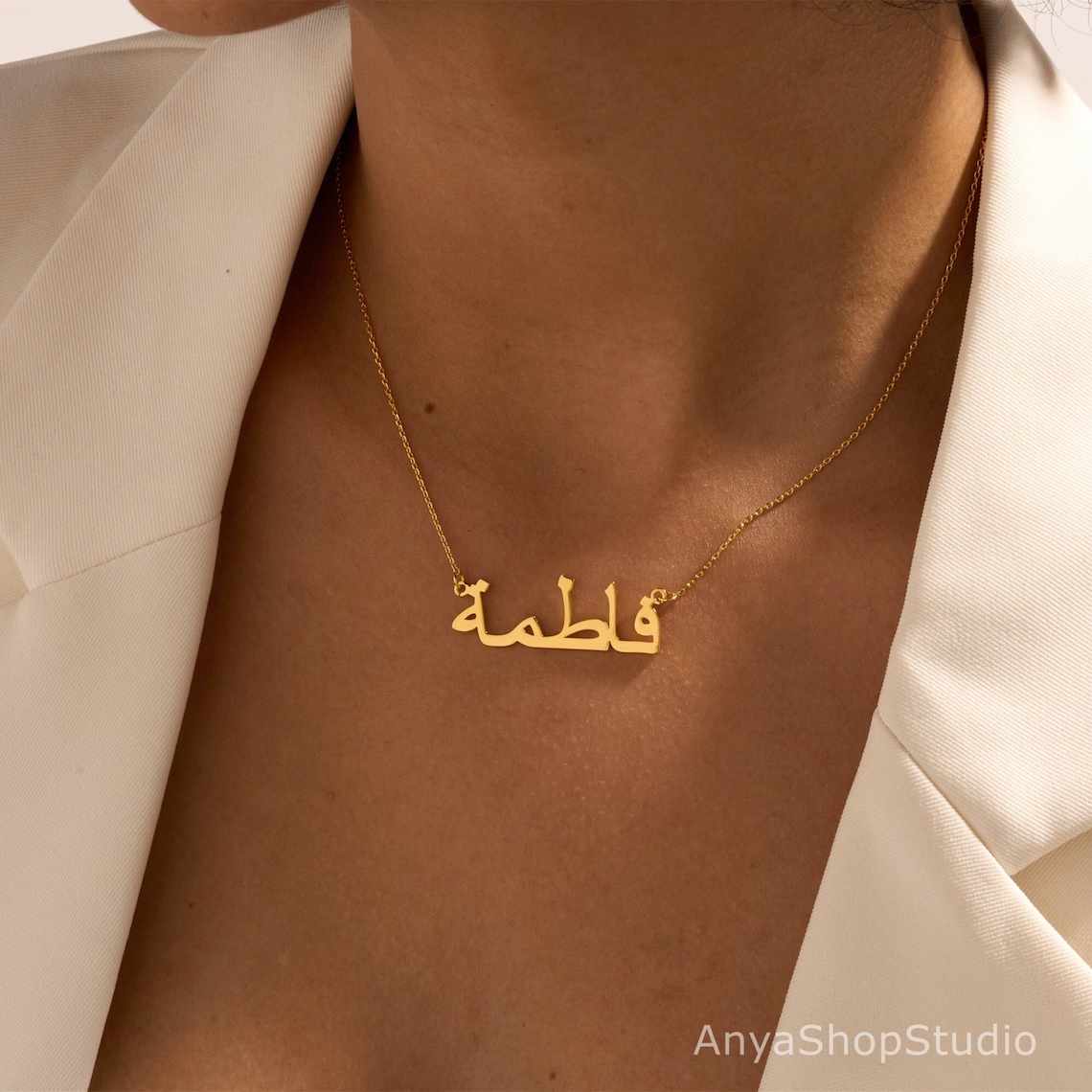 Customize Name Locket, Urdu Name Locket, Name Necklace, Jewellery for Girls, Name Chain, Name Locket for girls (No Tarnish, Won't turn black)