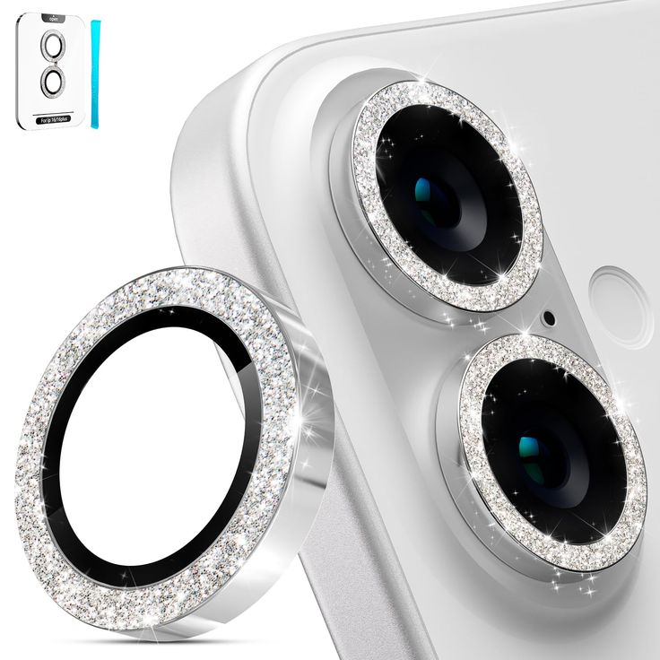Diamond Camera Lens Protector For 11 / 12 / 13 / 14 / 15 / 16 / 17 Series  Luxury Sparkle Shockproof Camera Guard