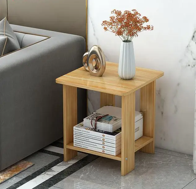 Side Table Bedside table small Coffee table with Storage Shelf Bookcase Storage Side Table