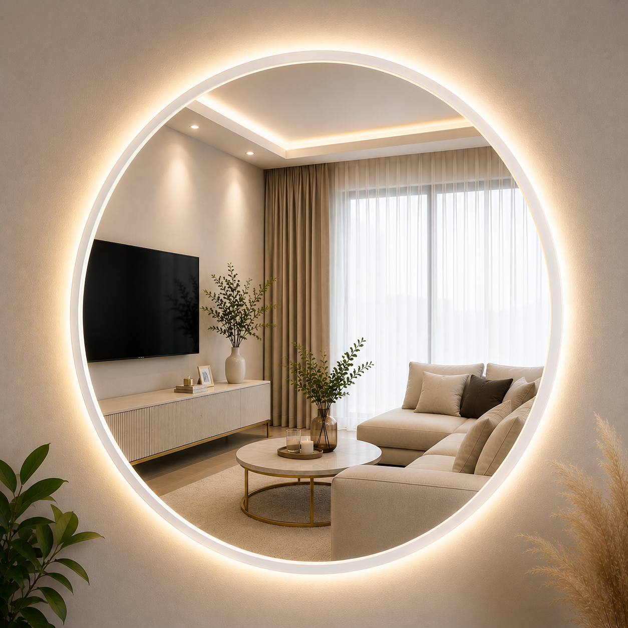 Trusted Trends | LED Dressing Mirror | 2x2 Ft | HD Backlit Vanity & Wall Mirror | Bedroom & Dressing Room