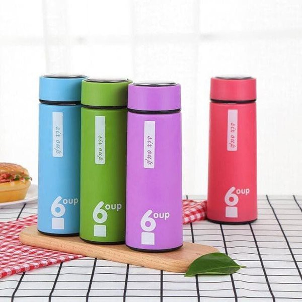 Glass Water Bottle Tumber 450Ml Portable Outdoor Traveling Drinking Bottle Creative Student Double Wall Cup Custom Straight Insulated Glass Bottle, Multicoloured (1 Piece)