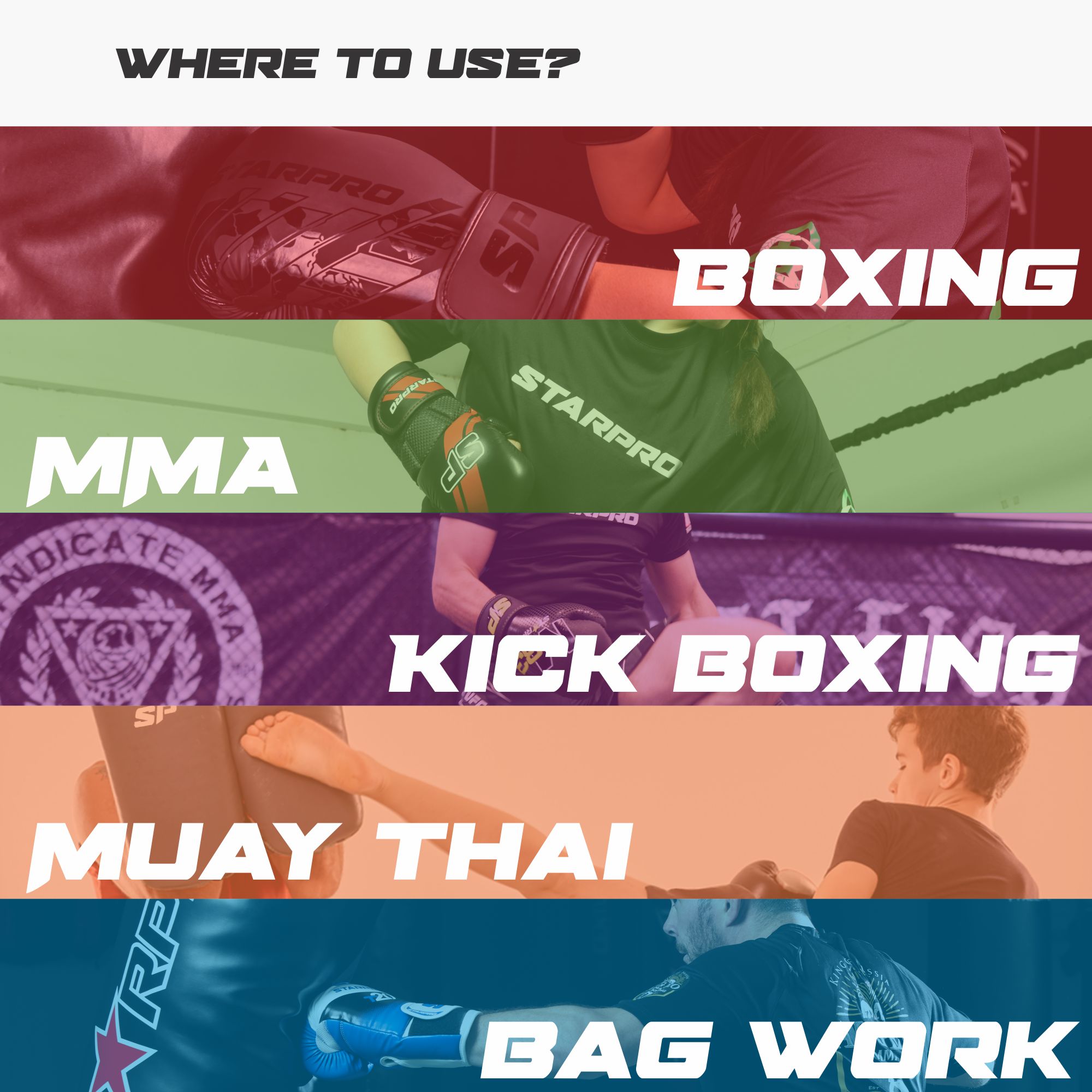 Starpro Boxing Wraps - Boxing Patti for Men - Hand Wrap Bandages For Kickboxing & Martial Arts Patti