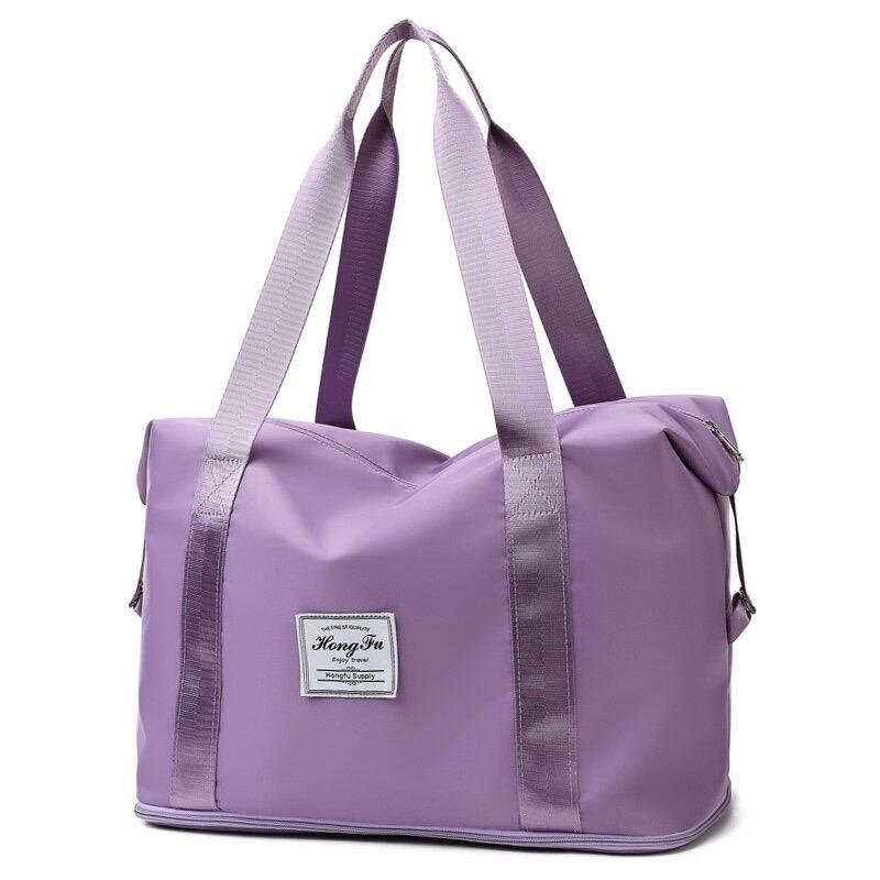 Travel Bag Waterproof Weekender Bags Oxford Cloth Luggages Handbag Shoulder Bag Traveling Bag Dry and Wet Separation Sport Bag Fitness Bag Gym Totes for Men Women ( Pink/Black)