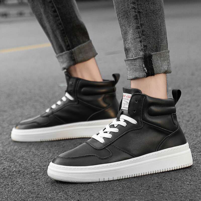 Strato superiore in pelle bovina di qualità imbattibile, tomaia alta in cotone, calore invernale, scarpe da tavola morbide, stivali Martin bianchi con testa tonda, scarpe da uomo_voghion.com