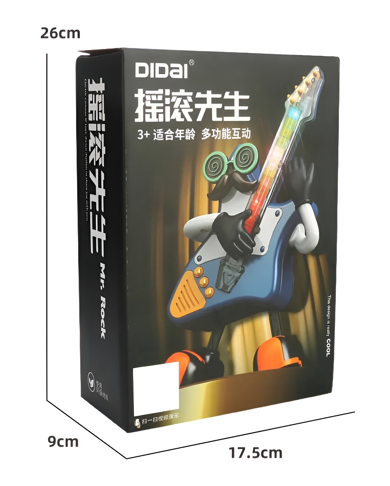 Electric Dancing Mr. Rock &Amp; Roll Music Light Swing Saxophone Guitar Dancing Robot Toy