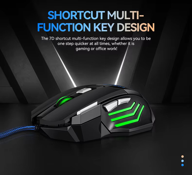 G2 Pro RGB Gaming Mouse with 8 Programmable Buttons + FREE Mouse Pad | 3200 DPI Optical Sensor & 7-Color Breathing LED | Ergonomic Wired USB Computer Mouse with Braided Cable | Daraz Choice FBD - XLO