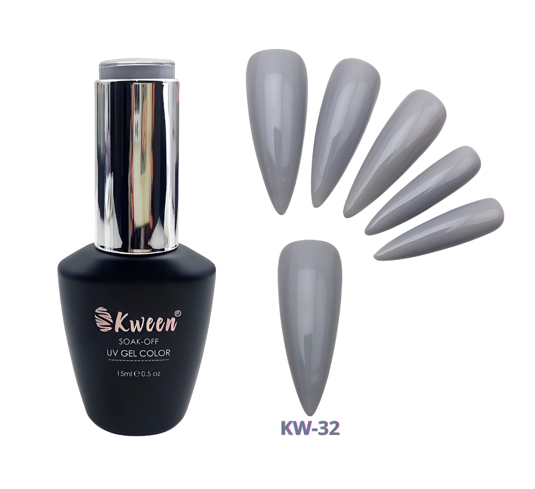KWEEN Grey UV/LED Soak Off Gel Nail Polish Long Lasting Professional Gel polish